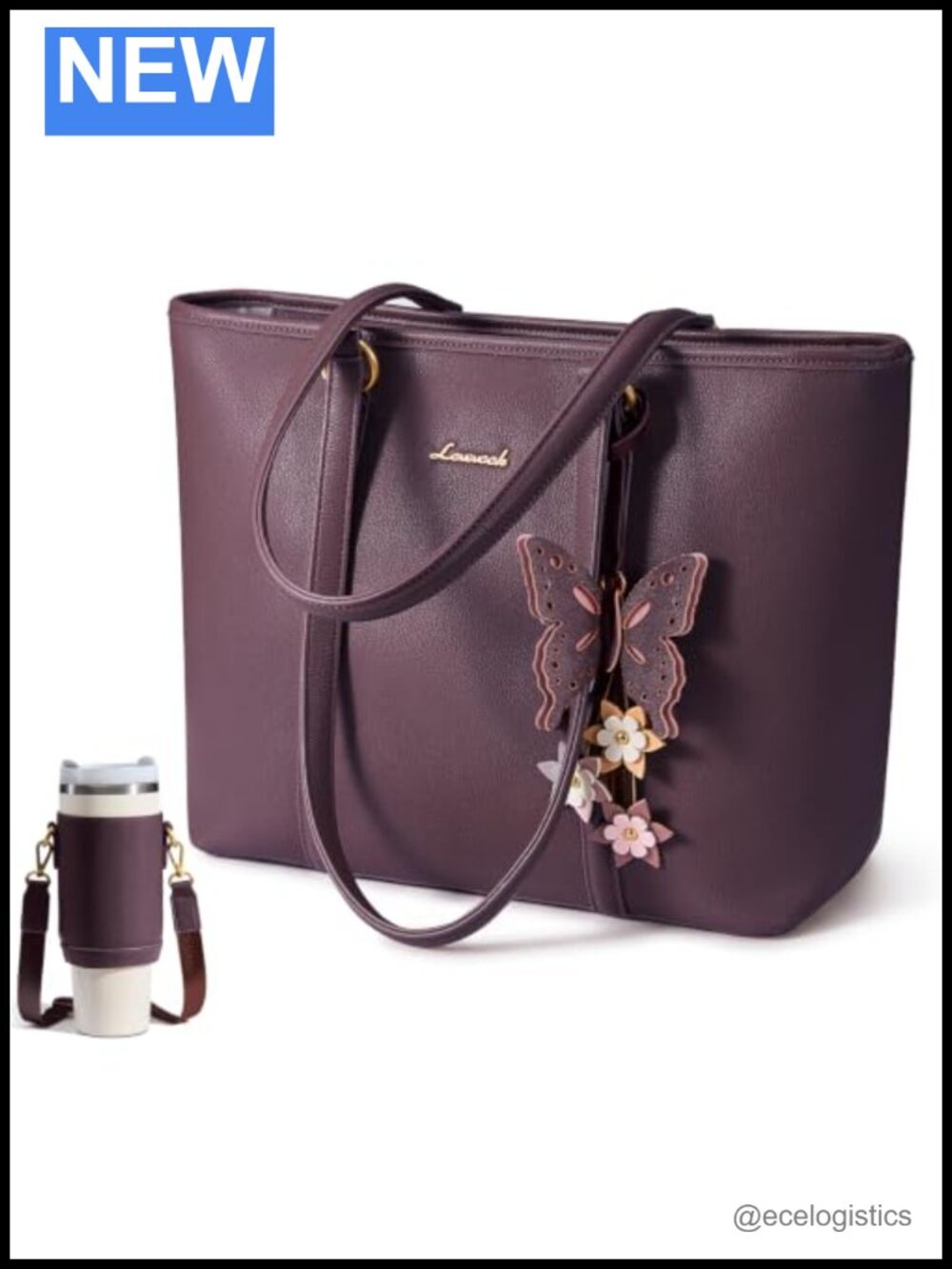 Tote Bag for Women, Vegan Leather Satchel Purse, Shoulder Handbag with